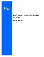 Preview for 1 page of Intel SE7500WV2 - Server Chassis - SR2300 Training Manual