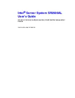 Intel SERVER SYSTEM SR2500AL User Manual preview