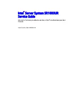 Intel SR1600UR - Server System - 0 MB RAM Service Manual preview