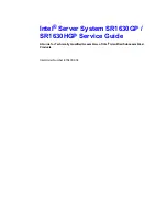 Preview for 1 page of Intel SR1630GP - Server System - 0 MB RAM Service Manual