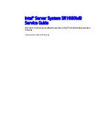 Intel SR1690WB - Server System - 0 MB RAM Service Manual preview