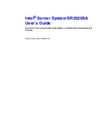 Preview for 1 page of Intel SR2520SA User Manual