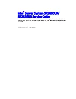 Preview for 1 page of Intel SR2600UR - Server System - 0 MB RAM Service Manual