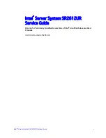 Intel SR2612UR - Server System - 0 MB RAM Service Manual preview