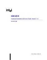 Предварительный просмотр 1 страницы Intel SRCZCR Hardware Installation And User'S Manual