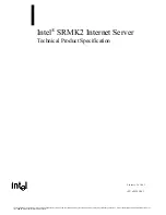 Preview for 1 page of Intel SRMK2 - Server Platform - 0 MB RAM Technical Specifications