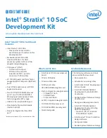 Предварительный просмотр 1 страницы Intel Stratix 10 SoC Quick Start Manual