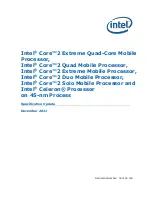 Предварительный просмотр 1 страницы Intel T8300 - Core 2 Duo 2.4GHz 800MHz 3MB Socket P Mobile CPU Documentation Update