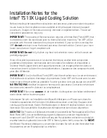 Предварительный просмотр 2 страницы Intel TS13X Installation Instructions Manual