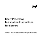 Preview for 1 page of Intel Xeon LGA2011-v3 Installation Instructions Manual