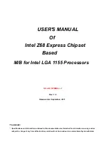 Intel Z68 User Manual preview