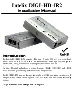 Preview for 1 page of Intelix DIGI-HD-IR2 Installation Manual