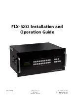 Предварительный просмотр 1 страницы Intelix FLX-3232 Installation And Operation Manual