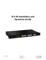 Intelix FLX-44 Installation And Operation Manual preview