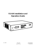 Предварительный просмотр 1 страницы Intelix FLX-64 Installation And Operation Manual