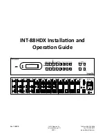 Предварительный просмотр 1 страницы Intelix INT-88HDX Installation And Operation Manual