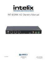 Intelix INT-BSR4K-H2 Owner'S Manual preview