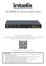 Intelix NT-BSR4K-H2 Quick Install Manual preview