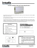 Preview for 1 page of Intelix VGA-HD Installation Manual And Technical Specifications