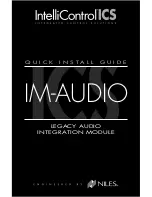 IntelliControl ICS IM-AUDIO Quick Install Manual предпросмотр