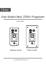 Intelligent Home 2-Easy DT601 Fingerprint Manual предпросмотр