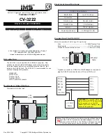 Intelligent Motion Systems RS-232 to RS-422 Converter CV-3222 Operating Instructions предпросмотр