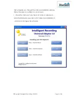 Preview for 5 page of Intelligent Recording Xtension Recorder Universal Adapter 3.0 Installation And User Manual