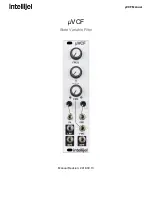 Предварительный просмотр 1 страницы Intellijel mVCF Manual