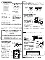 Предварительный просмотр 1 страницы IntelliSense MC-550 Installation Instructions