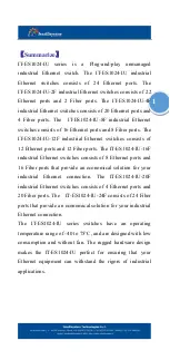 Preview for 2 page of Intellisystem IT-ES1024-IU Series User Manual