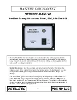 Предварительный просмотр 1 страницы Intellitec Battery Disconnect BD0 Service Manual