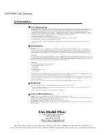 Preview for 8 page of Intellitouch OHP 5000 User Manual