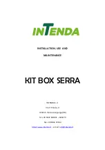 intend KIT BOX SERRA Installation, Use And Maintenance Manual preview