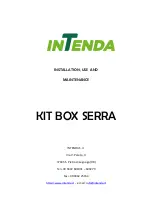 Preview for 1 page of intend KIT BOX SERRA Installation, Use And Maintenance Manual