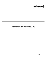 Intenso 8 inch WEATHER STAR User Manual preview