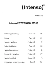 Intenso POWERBANK S2500 User Manual предпросмотр