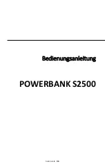 Preview for 2 page of Intenso POWERBANK S2500 User Manual