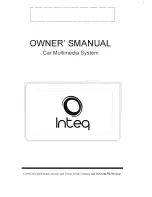 Inteq Car multimedia system Owner'S Manual preview