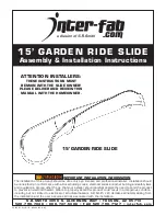 Inter-fab 15' GARDEN RIDE SLIDE Assembly/Installation Instructions предпросмотр