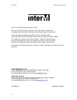 Preview for 12 page of Inter-m DIV-9123 Operating Manual