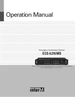 Предварительный просмотр 1 страницы Inter-m ECS-6216MS Operation Manual