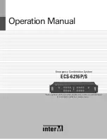 Inter-m ECS-6216P Operation Manual предпросмотр