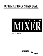 Inter-m MX-880E Operating Manual preview