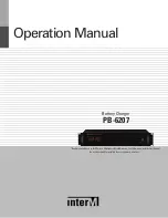 Inter-m PB-6207 Operation Manual preview