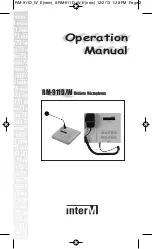 Inter-m RM-911D Operation Manual preview