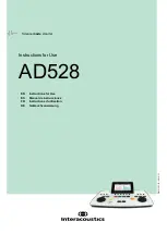 Preview for 1 page of Interacoustics AD528 Instructions For Use Manual