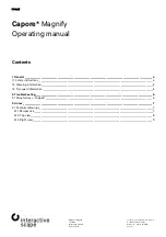 Preview for 2 page of interactive scape Capore Magnify Operating Manual