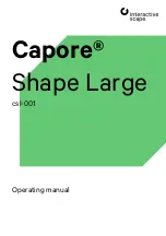 Предварительный просмотр 1 страницы interactive scape Capore Shape 2 Large Operating Manual