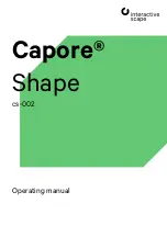 Preview for 1 page of interactive scape Capore Shape Operating Manual