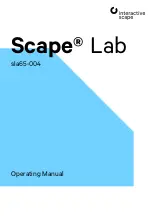 Preview for 1 page of interactive scape Scape Lab sla65-004 Operating Manual